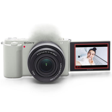 Sony Alpha ZV-E10 Mirrorless Vlog Camera with 16-50mm f/3.5-5.6 II Lens (White)