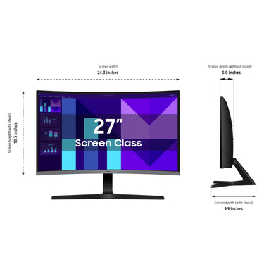 Samsung 27" S3 (S39GD) FHD 100Hz Curved Monitor with Speakers