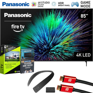 Panasonic W70 Series 85 inch LED 4K UHD Smart Fire TV + WN10 Neck Speaker Bundle