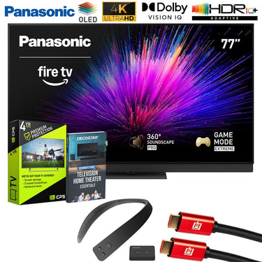 Panasonic Z95BP Series 77 inch LED 4K UHD Smart Fire TV + WN10 Neck Speaker Bundle