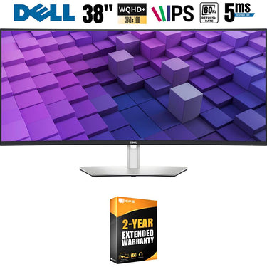 Dell UltraSharp U3824DW 38" 3840x1600 60Hz IPS Curved Monitor w/ 2 YR Warranty Bundle