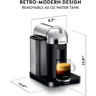 Nespresso Vertuo Coffee and Espresso Maker by Breville, Chrome