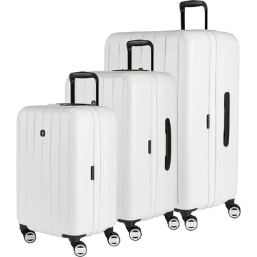 Swiss Gear Wanderlust Pro Lightweight Expandable Spinner, White, 3-Piece Set (20/24/28)