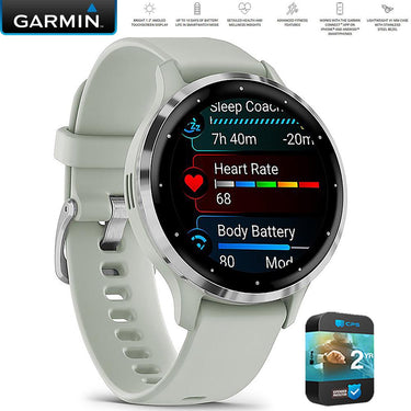 Garmin Venu 3S Fitness Smartwatch Silver Bezel/Gray Band (41mm)  Refurb.+ 2 Yr Warranty