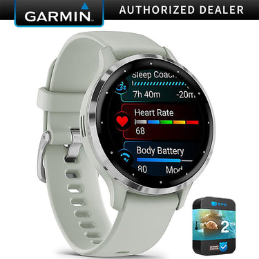 Garmin Venu 3S Fitness Smartwatch Silver Bezel/Gray Band (41mm)  Refurb.+ 2 Yr Warranty