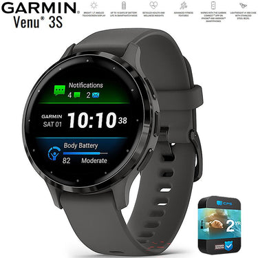 Garmin Venu 3S Fitness GPS Smartwatch Slate/Black (41mm) Refurb. + 2 Yr Warranty