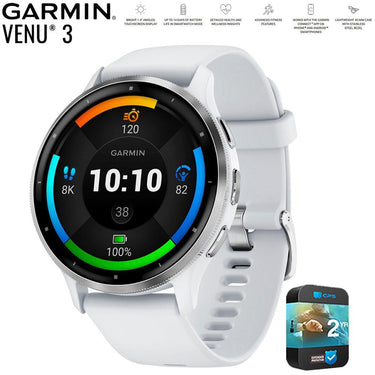 Garmin Venu 3 Fitness GPS Smartwatch Silver / Whitestone Refurb. + 2 Yr Warranty