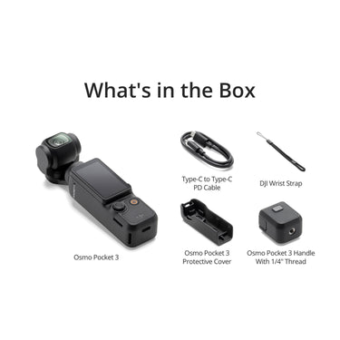 DJI Osmo Pocket 3 4K/120fps Gimbal Camera 3-Axis Stabilized + Lapel Mic 2Pc Bundle