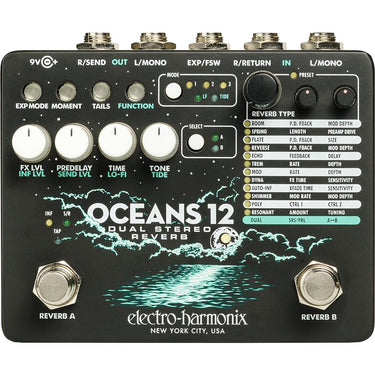 Electro-Harmonix Oceans 12 Dual Stereo Reverb Pedal