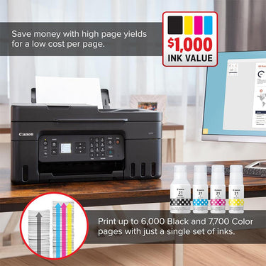 Canon Megatank G4270 All-in-One Wireless Printer, Copy, Scanner & Fax Bundle