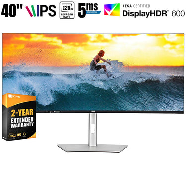 Dell U4025QW UltraSharp 40 Curved Thunderbolt Hub Monitor + 2 YR Warranty Bundle