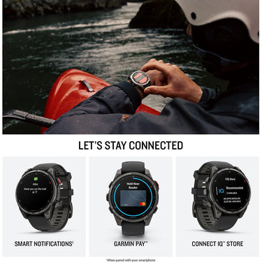 Garmin fenix 8 Pro 47 mm, AMOLED, Sapphire, Carbon Gray DLC Titanium
