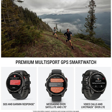 Garmin fenix 8 Pro 47 mm, AMOLED, Sapphire, Carbon Gray DLC Titanium
