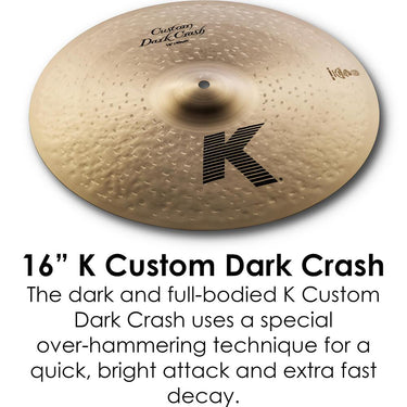 Zildjian K Custom Dark Cymbal Pack with Hi-Hats, Crashes, and Ride