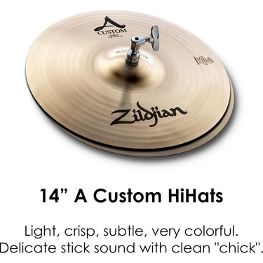 Zildjian A Custom Cymbal Pack with Hi-Hats, Crashes, and Ride