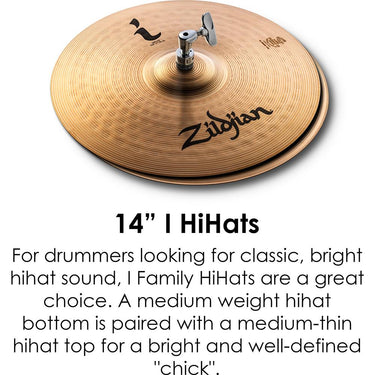 Zildjian I Pro Gig Cymbal Pack with Hi-Hats, Crashes, and Ride