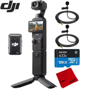 DJI Osmo Pocket 3 Creator Combo Handheld Gimbal Open Box + Microphone Bundle