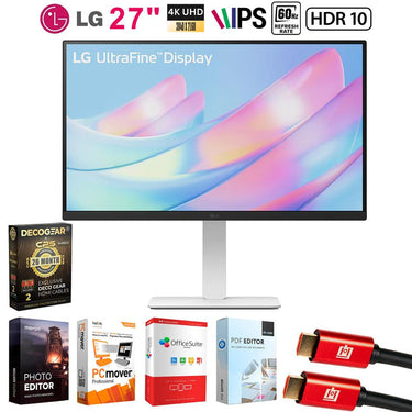 LG 27" 4K UHD UltraFine HDR10, IPS, PC Monitor + 26 Months Protection Bundle