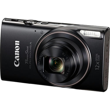 Canon PowerShot ELPH 360 HS A (Black), 20.2MP CMOS, 12x Zoom, OIS, 1080p Full HD