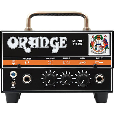 Orange Amplification Micro Dark 20W Portable Hybrid Guitar Amplifier Head, Black