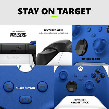 Microsoft WLC M Branded Shock Blue Gaming Controller