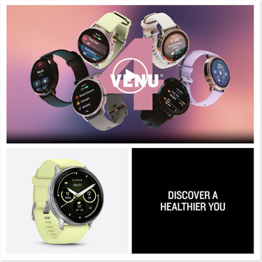 Garmin Venu 4, 45 mm Health & Fitness GPS Smartwatch, Silver with Citron Silicone band