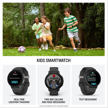Garmin Bounce 2 Kids Smartwatch with Calling, Slate Gray