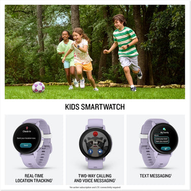 Garmin Bounce 2 Kids Smartwatch with Calling, Light Purple