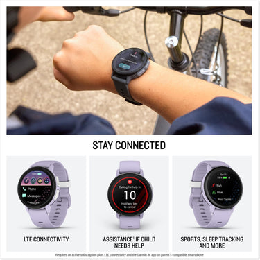 Garmin Bounce 2 Kids Smartwatch with Calling, Light Purple
