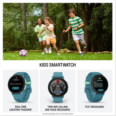 Garmin Bounce 2 Kids Smartwatch with Calling, Turquoise