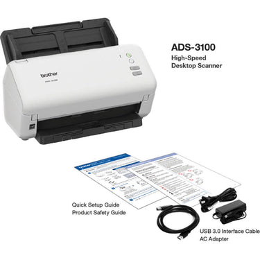 Brother High-Speed Desktop Scanner in White - ADS3100