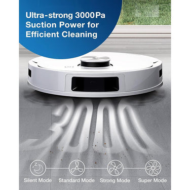 ECOVACS DEEBOT TEO+ Robot Vacuum and Mop Combo, Auto-Empty, 3000Pa Suction