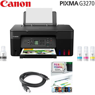 Canon PIXMA G3270 Wireless MegaTank All-in-One Printer with Essentials and Cable