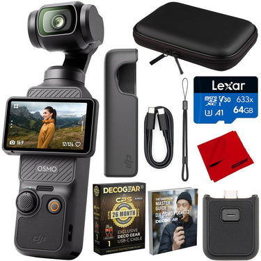 DJI Osmo Pocket 3 4K 120fps 3-Axis Gimbal Stabilizer +26 Month Protection Bundle