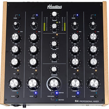 Headliner R4 4-Channel Rotary DJ Mixer (HL90120)