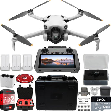 DJI Mini 4 Pro 4K Drone Fly More Combo Plus + RC 2 Remote + Custom Hard Case Bundle