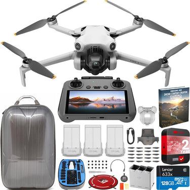 DJI Mini 4 Pro 4K Drone Fly More Combo with RC 2 + Hard Case Backpack Bundle
