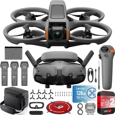 DJI Avata 2 FPV Drone Fly More Combo (3 Batteries) + Goggles 3 + RC Motion 3 Bundle