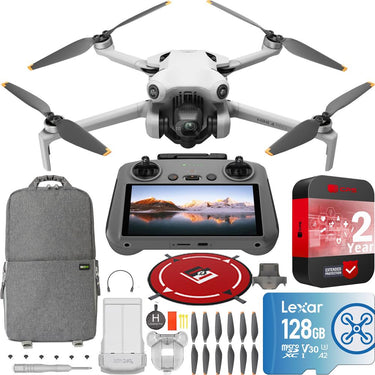 DJI Mini 4 Pro Drone Quadcopter 4K HDR Video Kit with RC 2 Remote + Accessory Bundle
