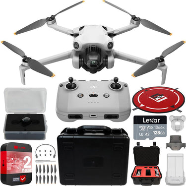 DJI Mini 4 Pro Drone Quadcopter w/ RC-N2 Remote + Custom Hard Case Accessory Bundle