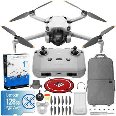 DJI Mini 4 Pro Drone Quadcopter 4K HDR Kit + RC-N2 Remote + DJI Care Refresh Bundle