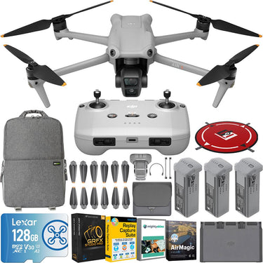 DJI Air 3 Drone Quadcopter Fly More Combo 4K HDR + RC-N2 Remote + Accessory Bundle