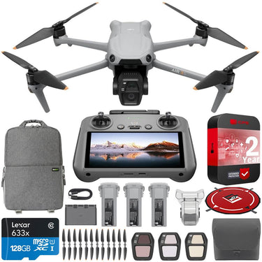 DJI Air 3S Drone Fly More Combo w/ RC 2 Remote + Extended Warranty &Accessory Bundle