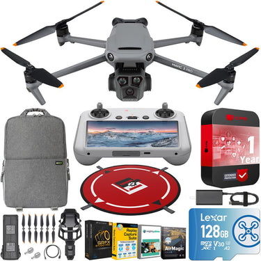DJI Mavic 3 Pro Drone with Hasselblad Camera + DJI RC Remote with Screen + Bundle