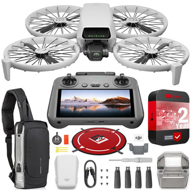 DJI Flip Drone Quadcopter 4K UHD Video Kit with RC 2 Screen Remote +Accessory Bundle