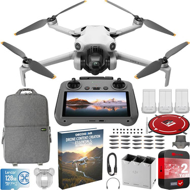 DJI Mini 4 Pro Drone Quadcopter Fly More Combo with RC 2 + Backpack Accessory Bundle