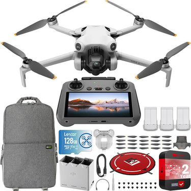 DJI Mini 4 Pro 4K Drone Quadcopter Fly More Combo Plus RC 2 Remote Accessory Bundle