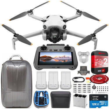 DJI Mini 4 Pro 4K Drone Fly More Combo with RC 2 + Hard Case & Ext Warranty Bundle