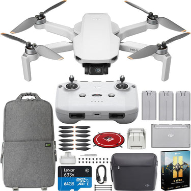 DJI Mini 4K Drone Quadcopter Fly More Combo + RC-N1 Remote &Extended Warranty Bundle