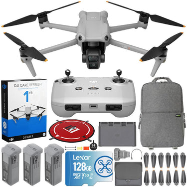 DJI Air 3 Drone Quadcopter Fly More Combo + RC-N2 Remote + DJI Care Refresh Bundle